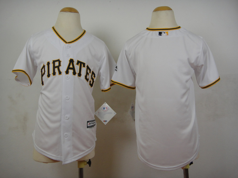 Youth Pittsburgh Pirates Blank White MLB Jerseys->pittsburgh pirates->MLB Jersey